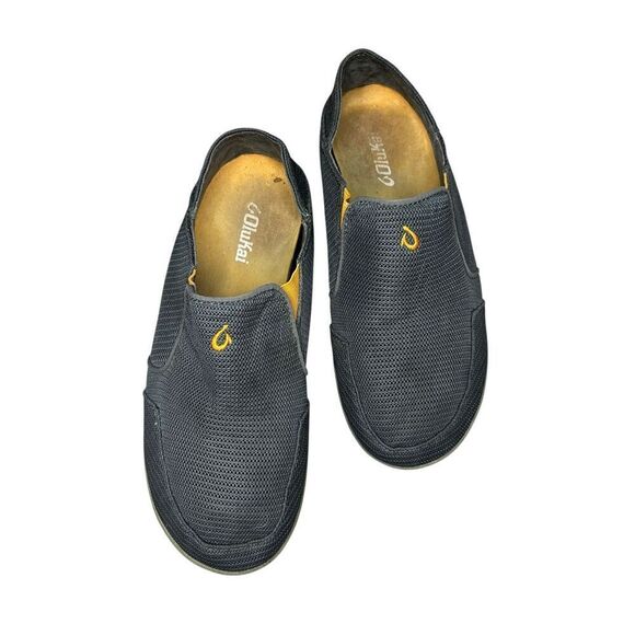 OluKai Men’s 8.5 Nohea Mesh Slip-On Shoes Shadow Gray Breathable Comfort - Picture 2 of 7